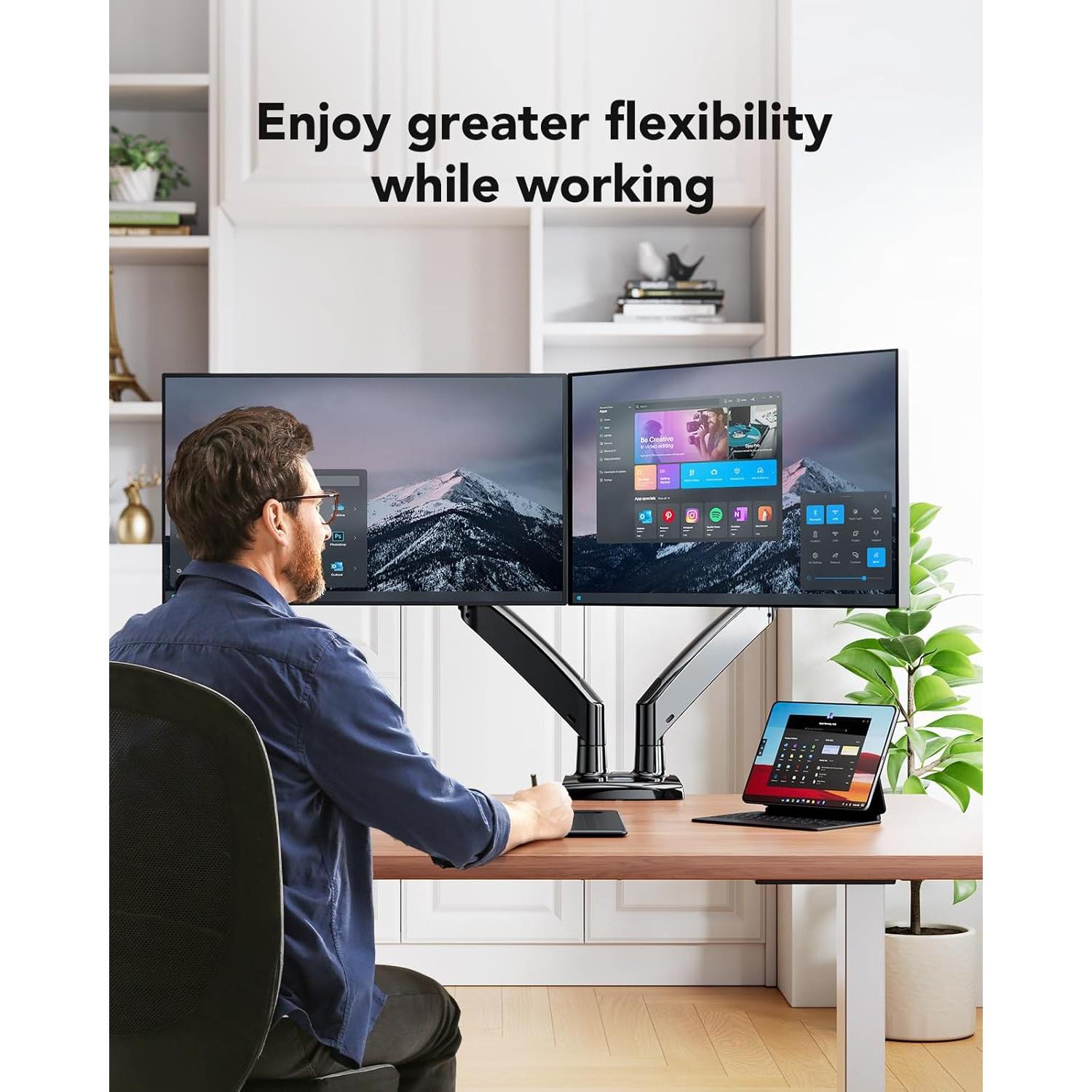 Soporte Doble para Monitor HUANUO HNDS7 Ajustable 13-40"