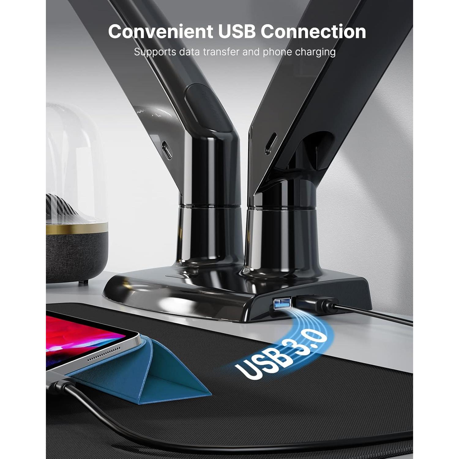 Soporte Doble para Monitor HUANUO HNDS7 Ajustable 13-40"