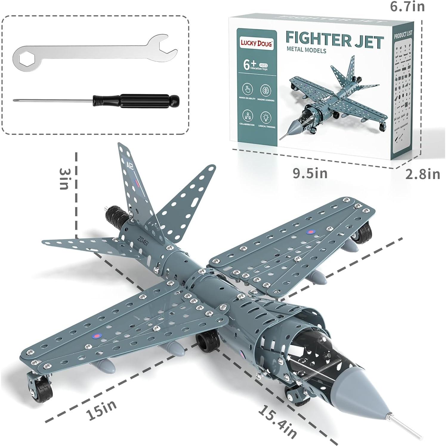 Avión Jet Set Lucky Doug - Kit de Construcción STEM 282 Piezas