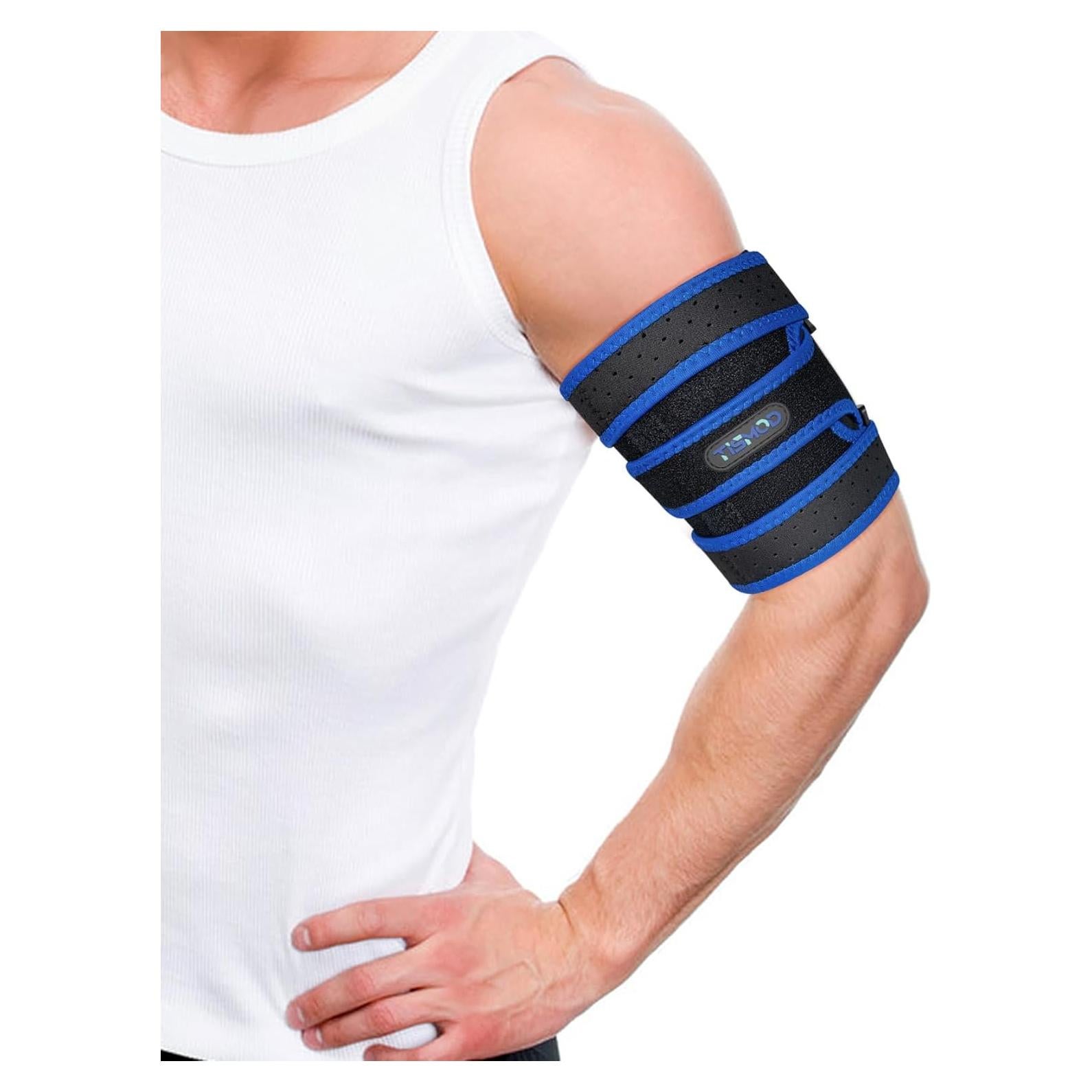 Faja de Compresión TISMOD para Tendinitis de Bíceps Azul