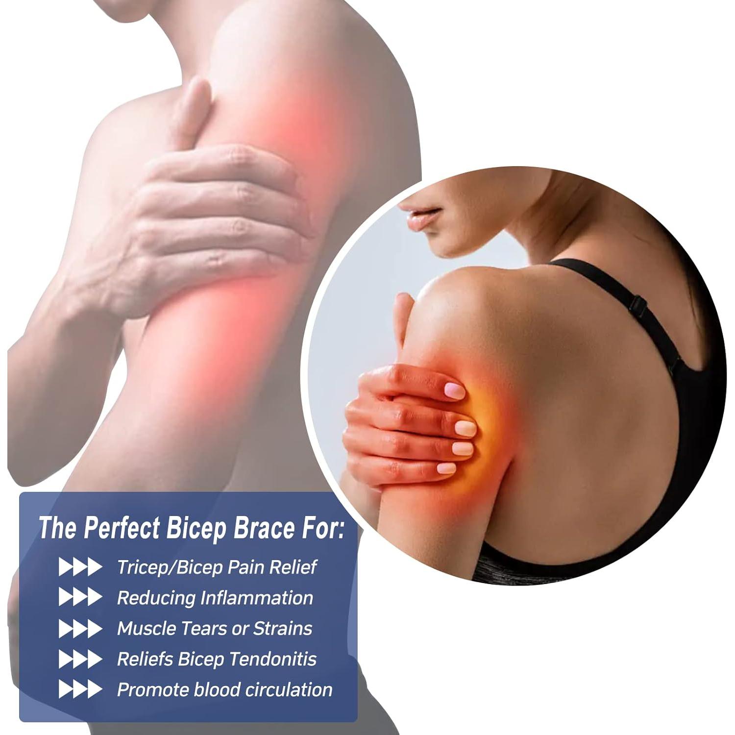 Faja de Compresión TISMOD para Tendinitis de Bíceps Azul