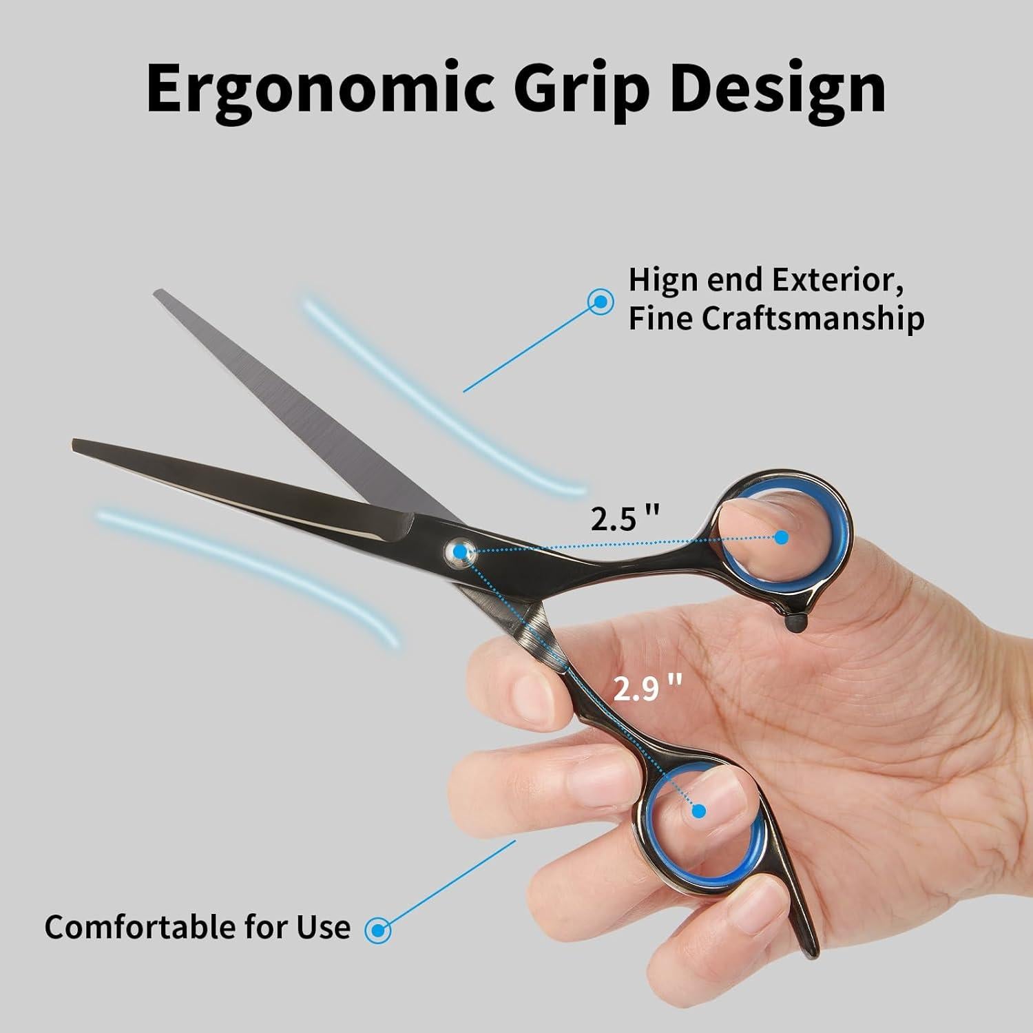 Tijeras de Corte de Cabello Homekoey 16.5 cm Acero Inoxidable