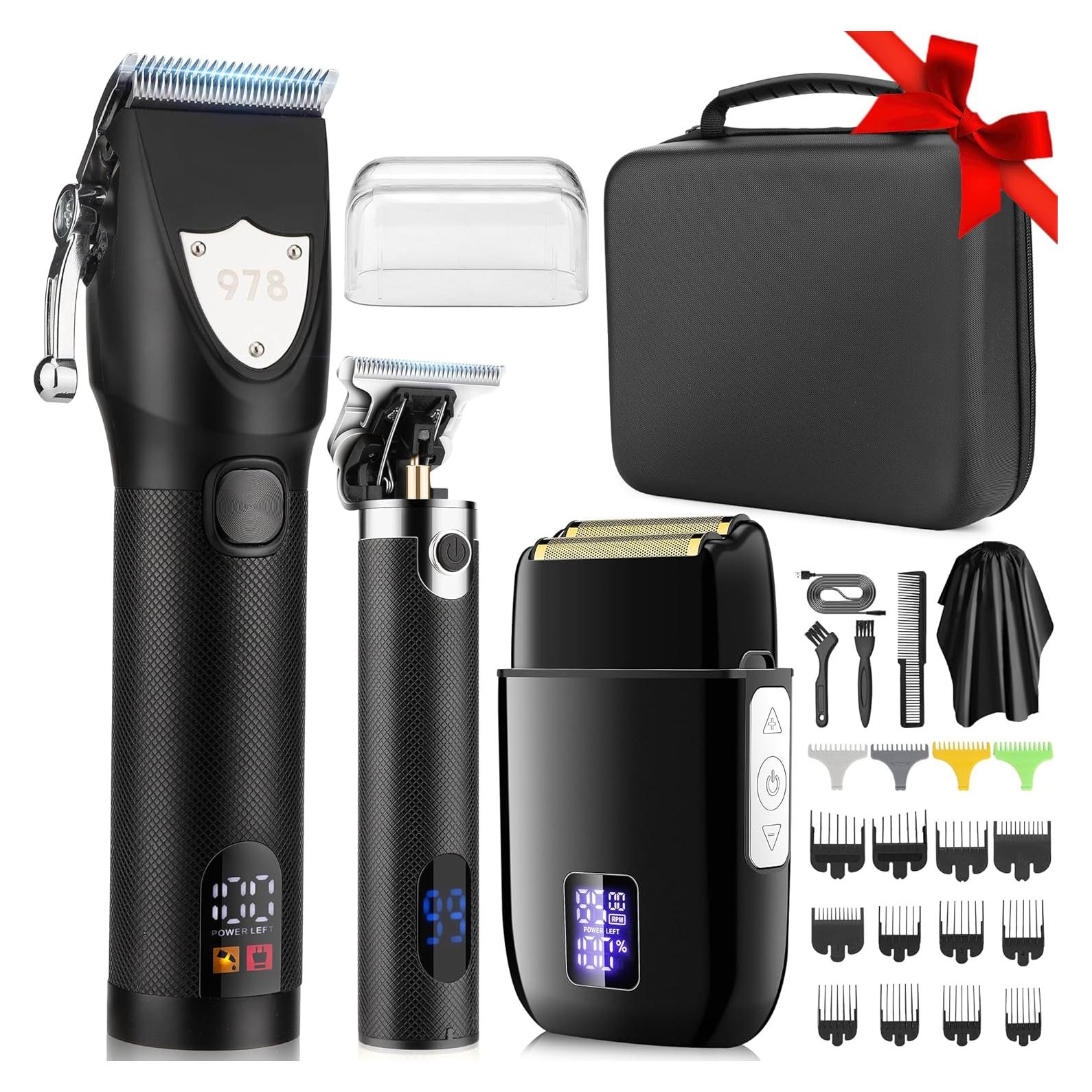 Cortadoras de cabello Lanumi JM-978 Kit 3 piezas recargables