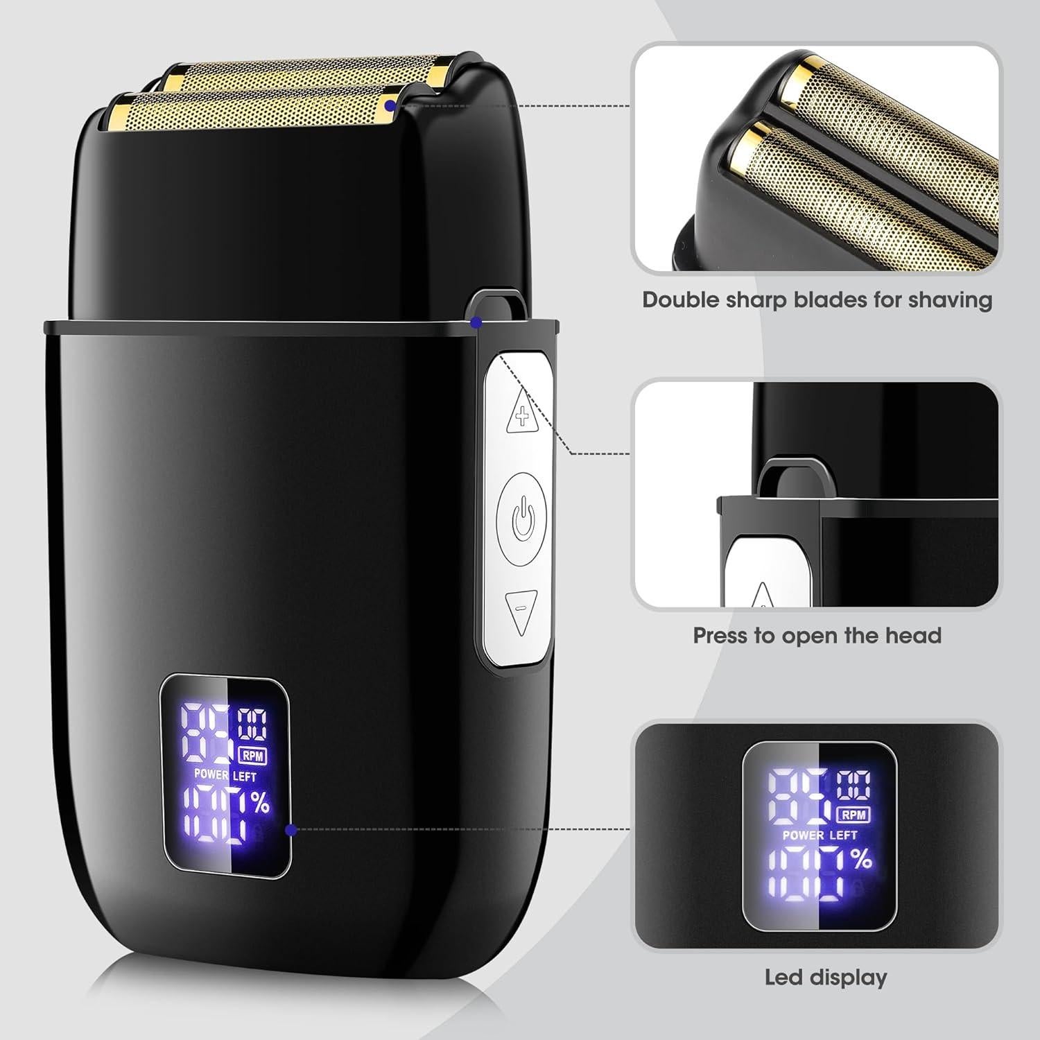 Cortadoras de cabello Lanumi JM-978 Kit 3 piezas recargables