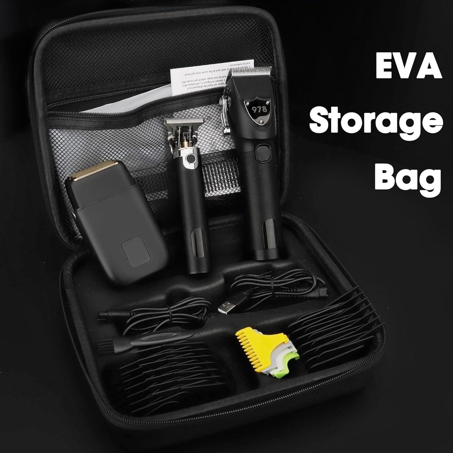 Cortadoras de cabello Lanumi JM-978 Kit 3 piezas recargables