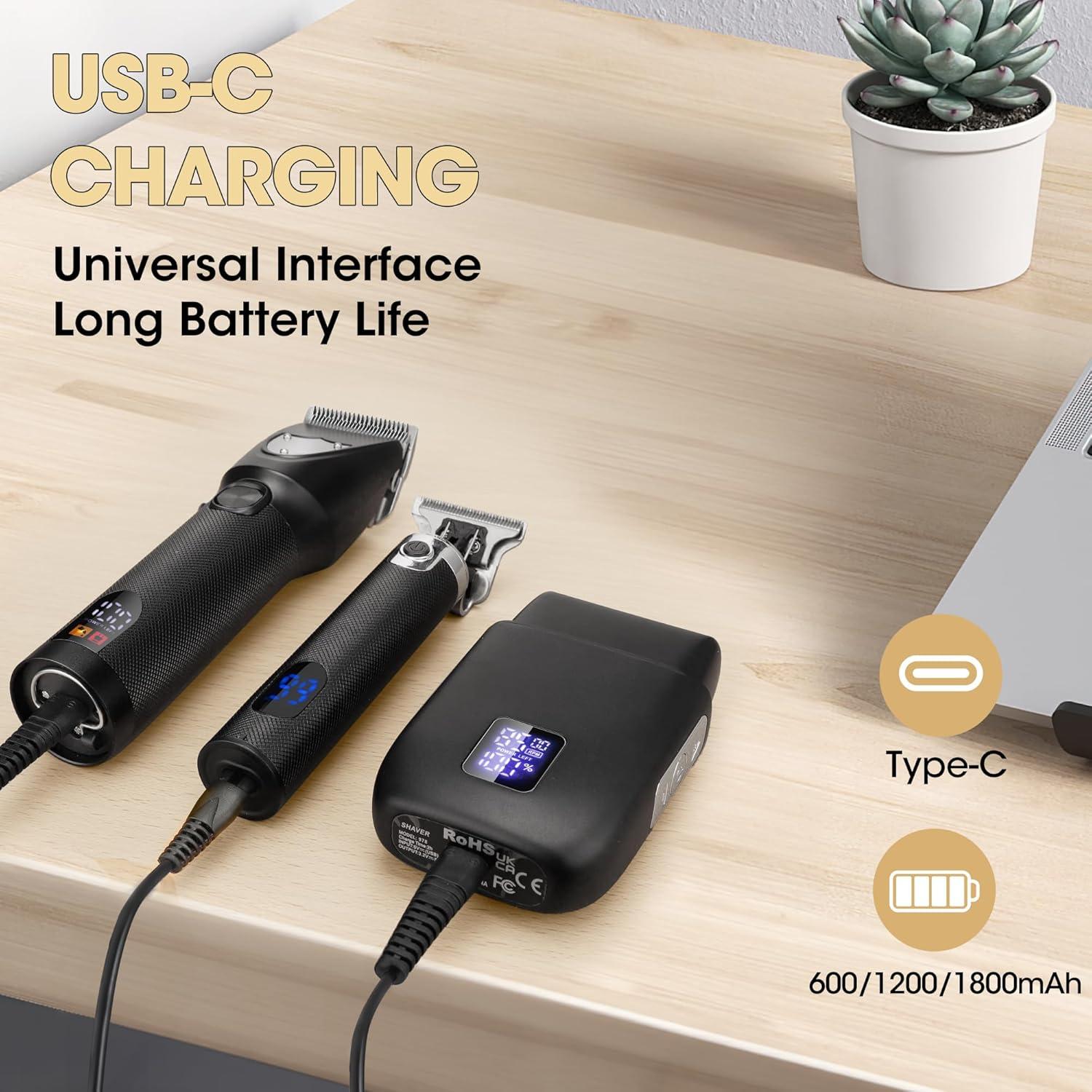 Cortadoras de cabello Lanumi JM-978 Kit 3 piezas recargables