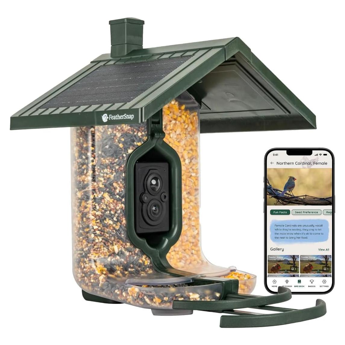 Comedero Inteligente para Aves FeatherSnap - Solar y Wi-Fi