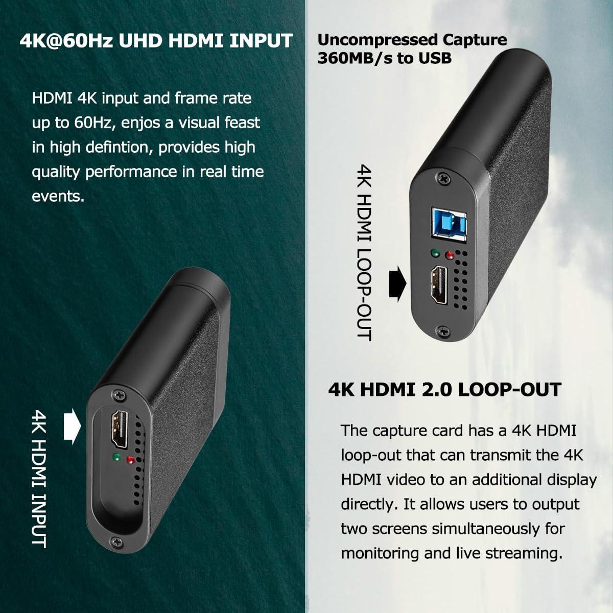 Tarjeta Captura Video 4K HDMI SDTNOVA VC-H4K30 USB 3.0