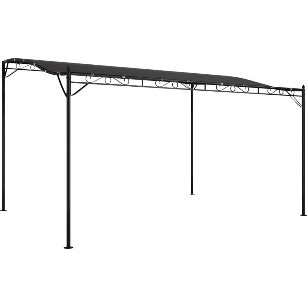 Outdoor Event Tent Collapsible Tent Big Canopy Tent Patio Gazebo Canopy Anthracite 13.1'x9.8' 0.6 oz/ft² Fabric and Steel