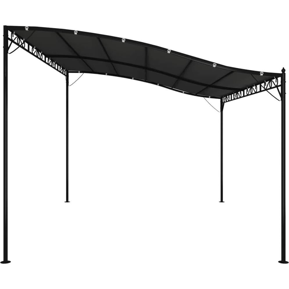 Outdoor Event Tent Collapsible Tent Big Canopy Tent Patio Gazebo Canopy Anthracite 13.1'x9.8' 0.6 oz/ft² Fabric and Steel