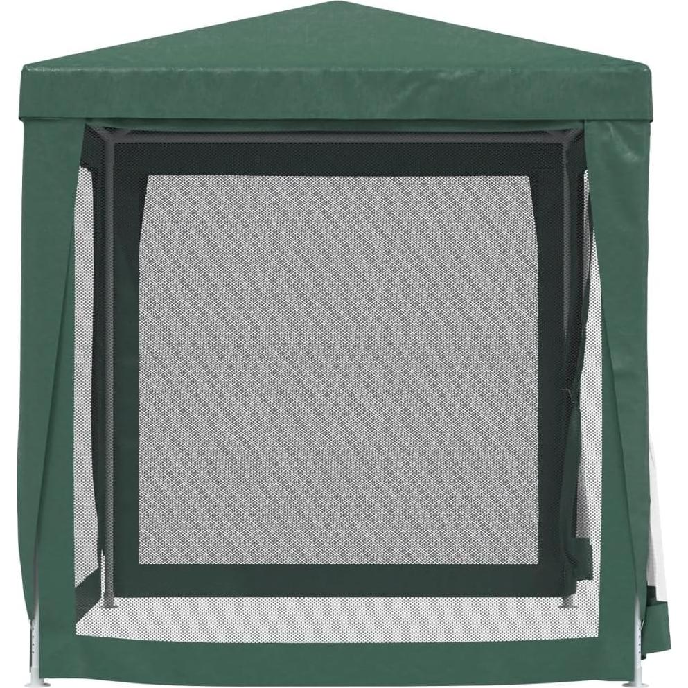 Party Tent with 4 Mesh Sidewalls Green 6.6'x6.6' HDPE,Versatile Event Tent: Suitable for a myriad of outdoor events including exhibitions, weddings, celebrations, backyard barbecues, and festivals. Ou