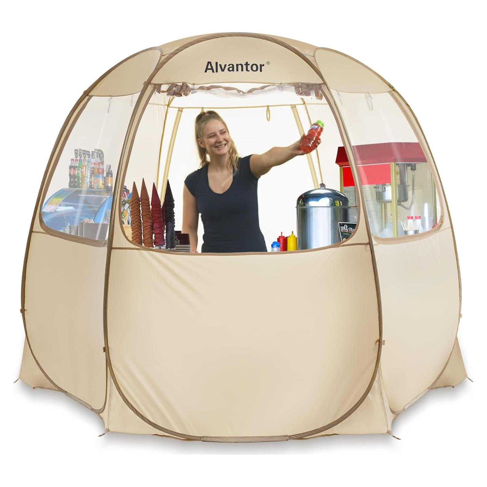 Carpa Plegable Alvantor 3.66x3.66m Beige - Grado Comercial