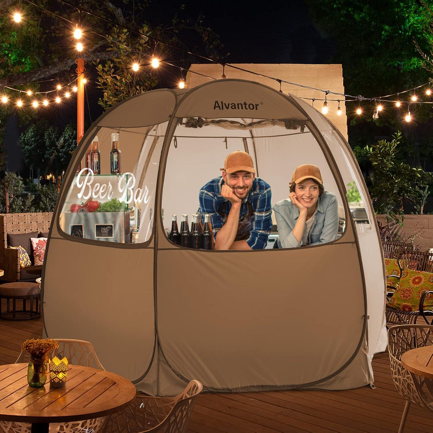 Carpa Plegable Alvantor 3.66x3.66m Beige - Grado Comercial