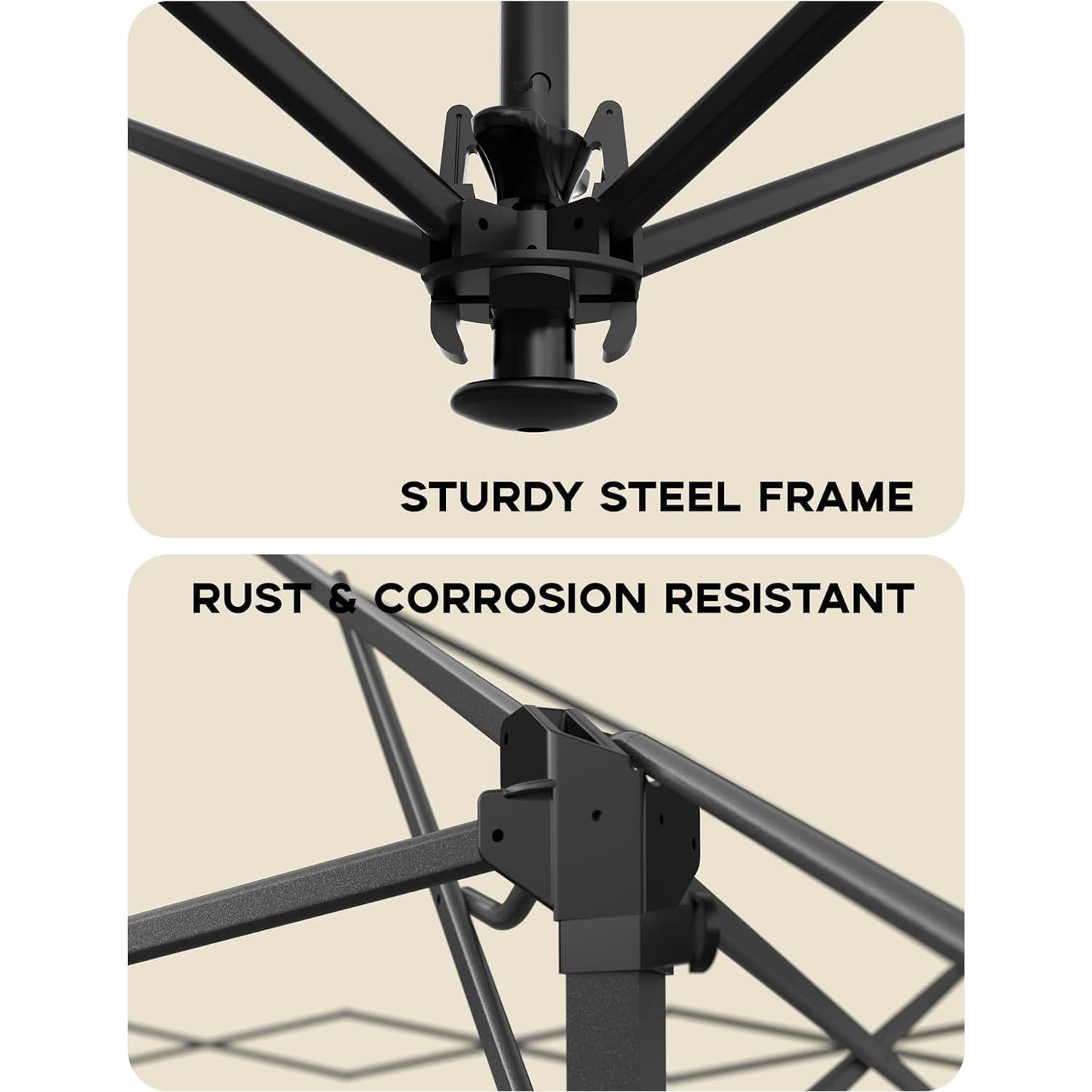 Gazebo Plegable Hipicute 13x13ft con Mosquitero Caqui