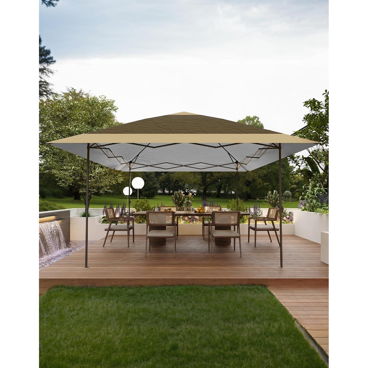 Gazebo Plegable Hipicute 13x13ft con Mosquitero Caqui