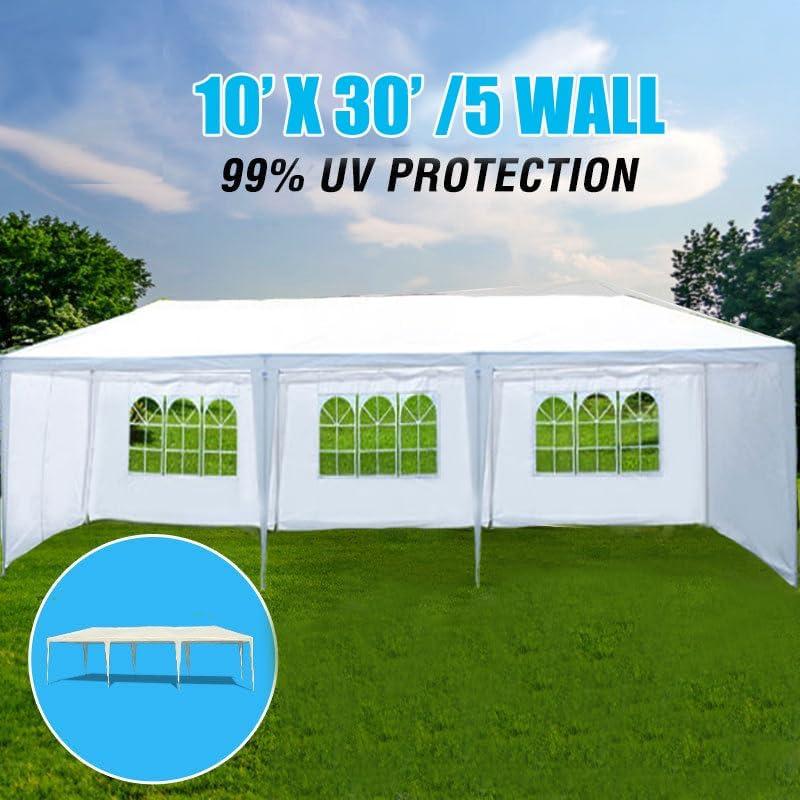 Carpa de Canopy Plegable YFCOO 3.05x9.14m Blanca Impermeable