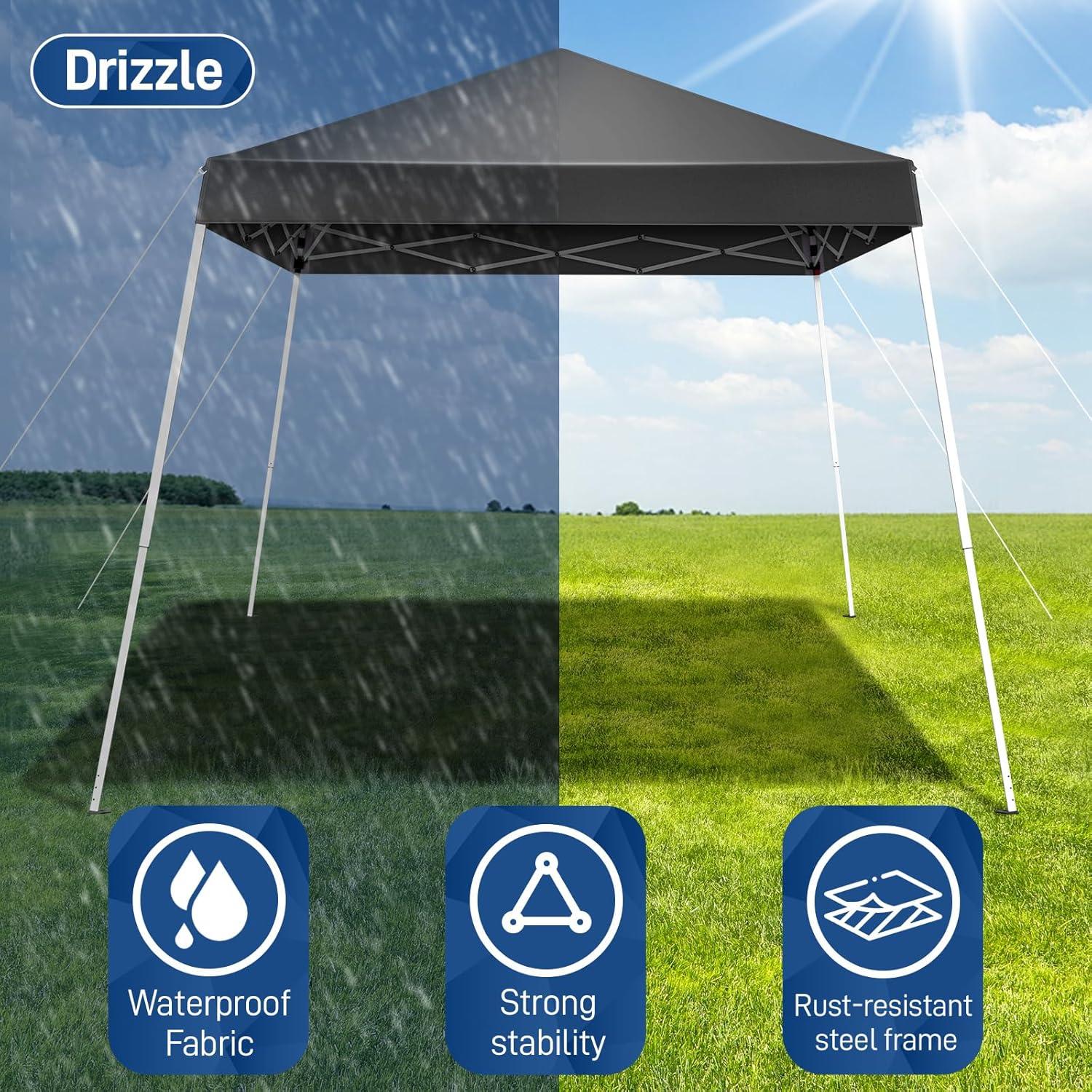 Carpa Plegable Gazebo Sepnefi 2.44x2.44m Impermeable Gris