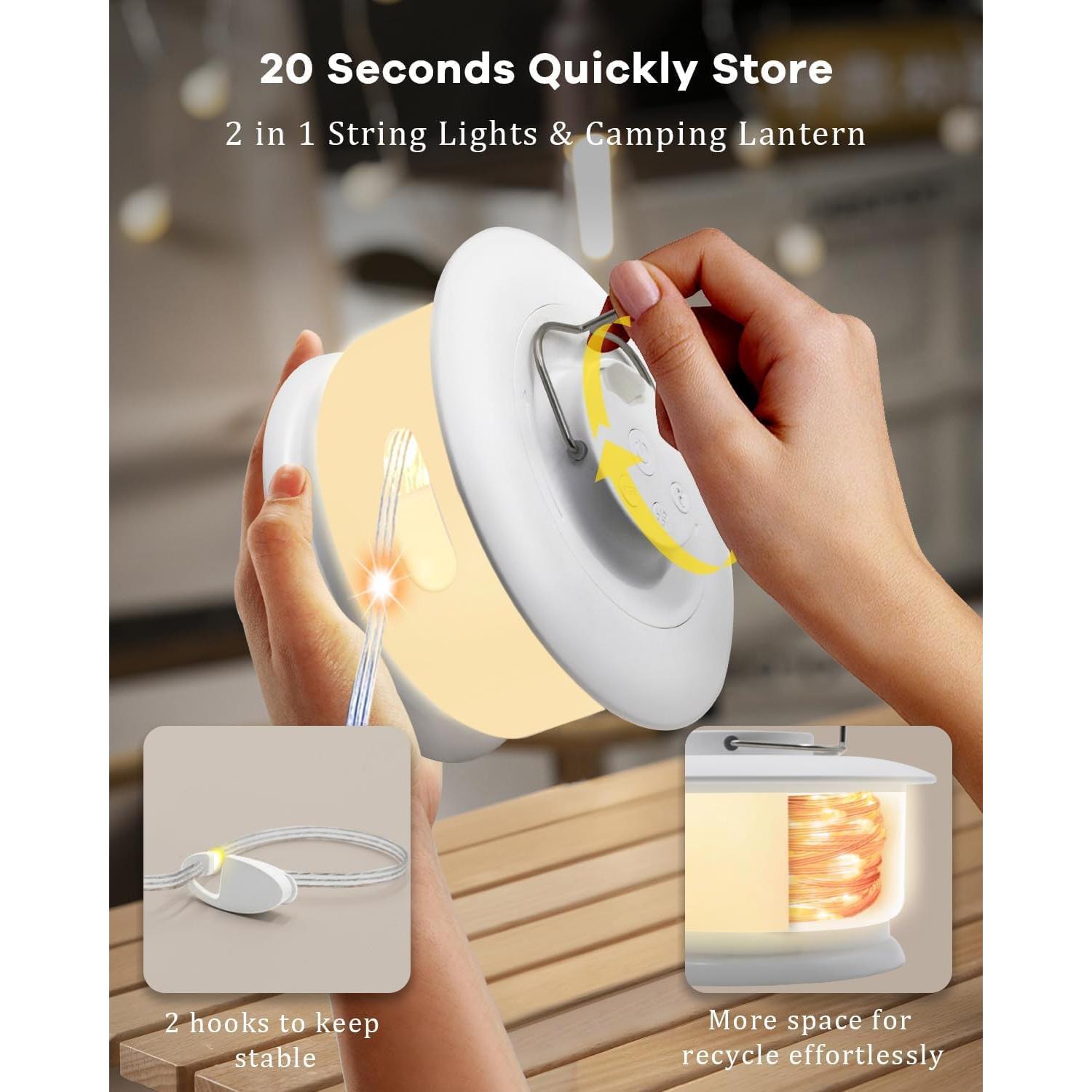 Luces de Camping RGB HomeBest 10m Recargables Impermeables