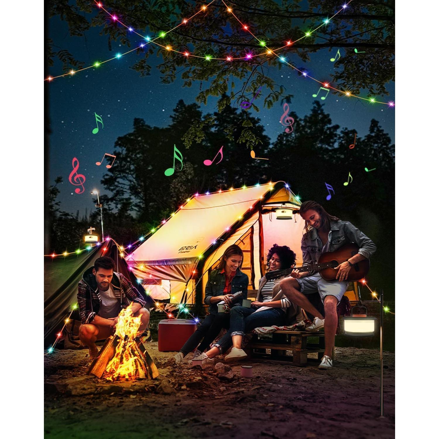 Luces de Camping RGB HomeBest 10m Recargables Impermeables