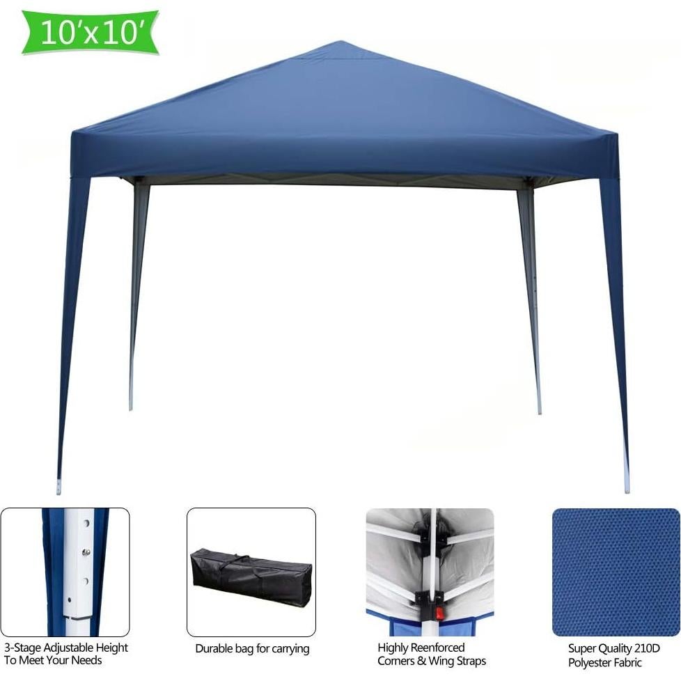 Carpa Plegable 3x3m Sepnefi Azul Impermeable para Eventos