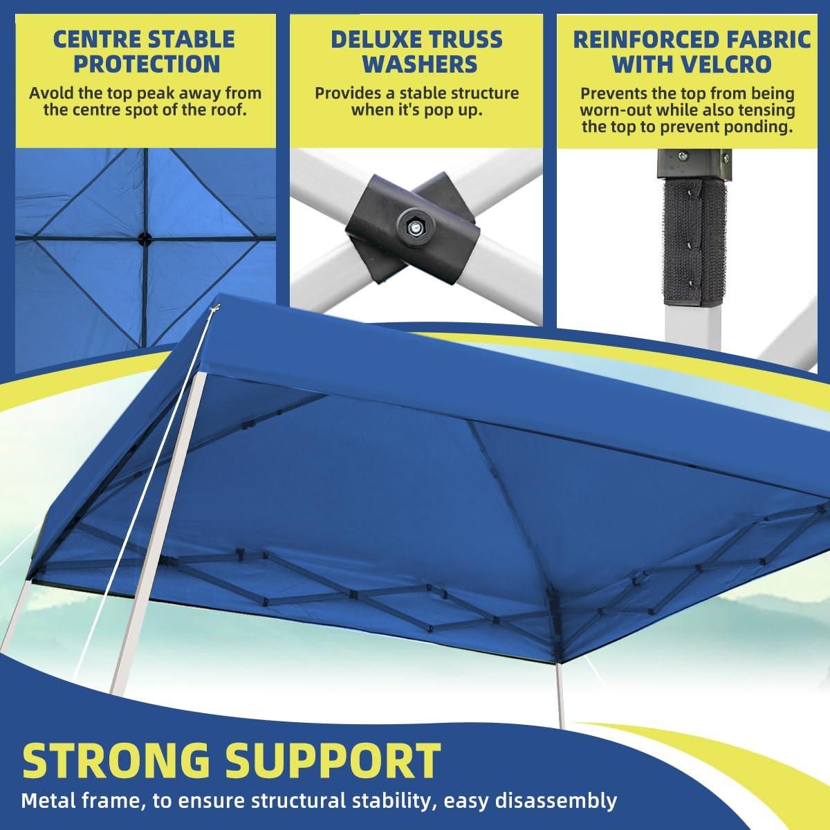 Carpa Plegable SAILARY 3.05x3.05m Azul Impermeable