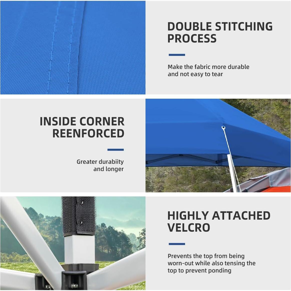 Carpa Plegable SAILARY 3.05x3.05m Azul Impermeable