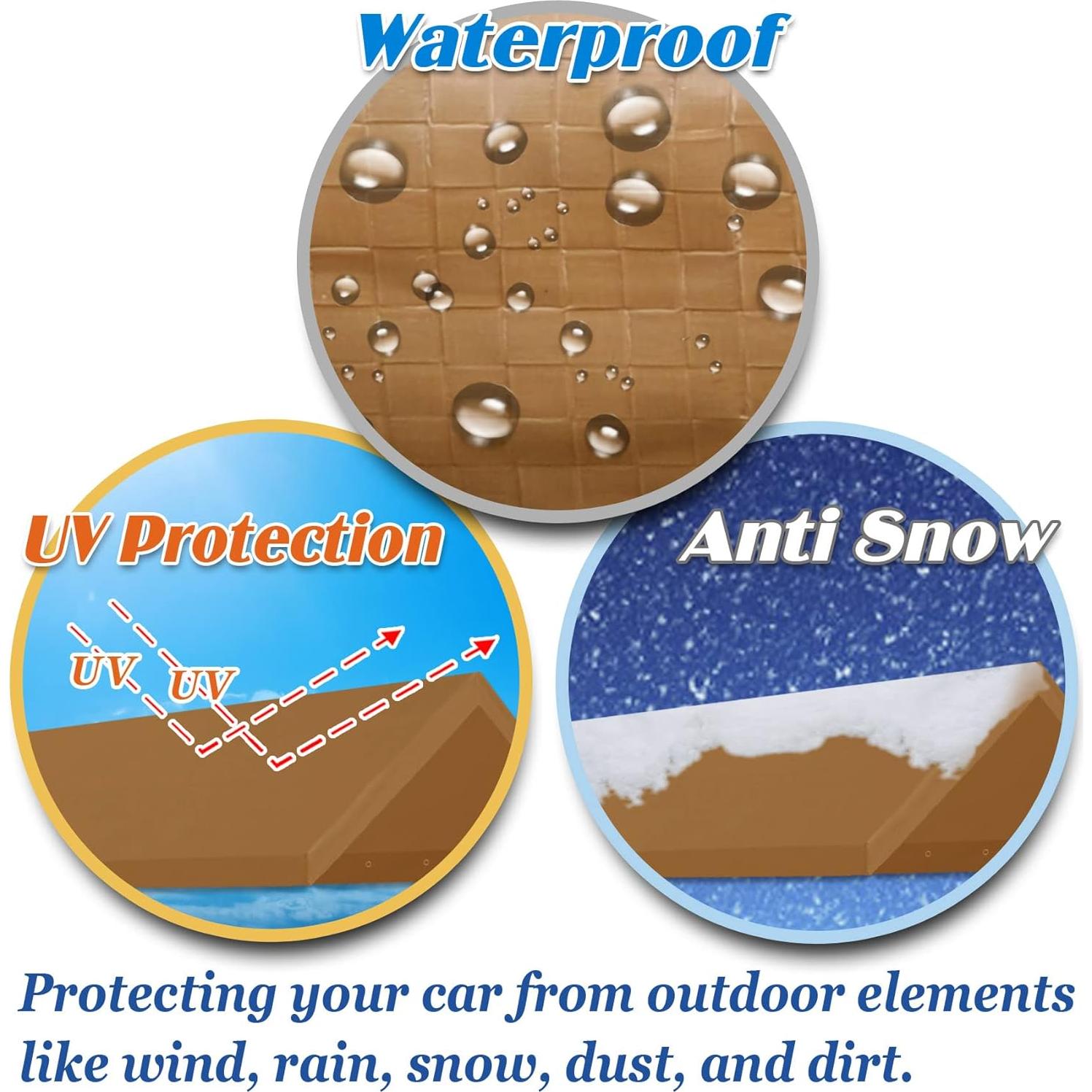 Cubierta de Toldo para Garaje Strong Camel 10x20 pies Beige