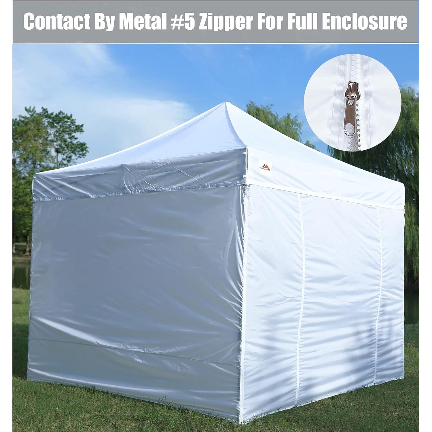 Pared Lateral SCOCANOPY 10x10 con Ventana Malla 3 Piezas Blanca