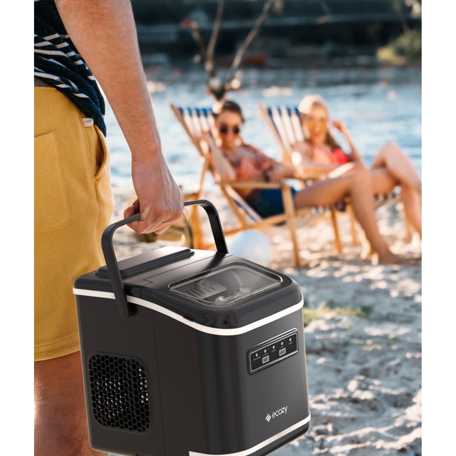 Máquina de Hielo Ecozy Portátil 9 Cubos en 6 Minutos