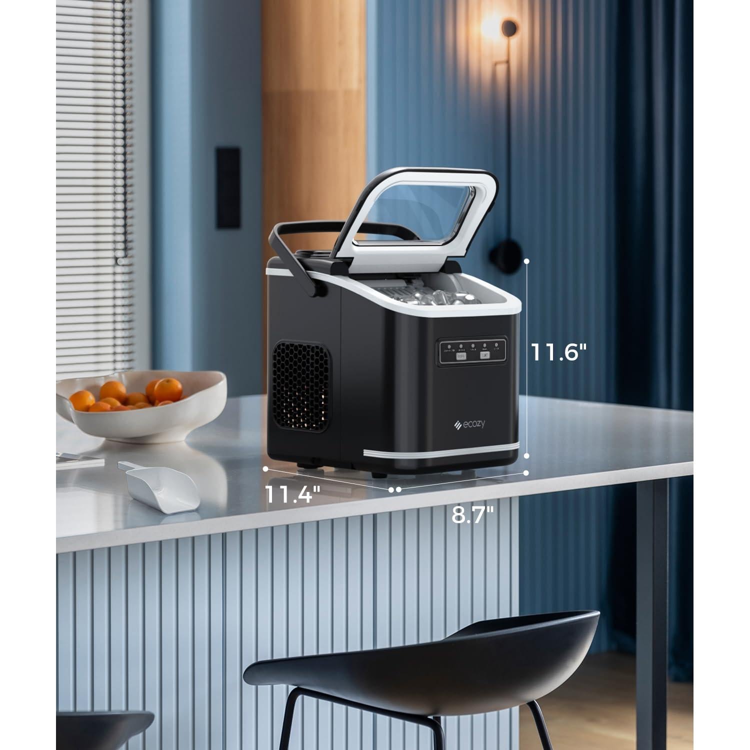 Máquina de Hielo Ecozy Portátil 9 Cubos en 6 Minutos