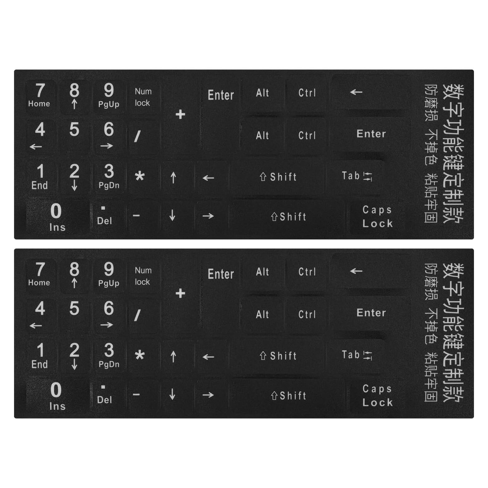 Etiquetas Numéricas para Teclado CaseBuy 2 Piezas Mate