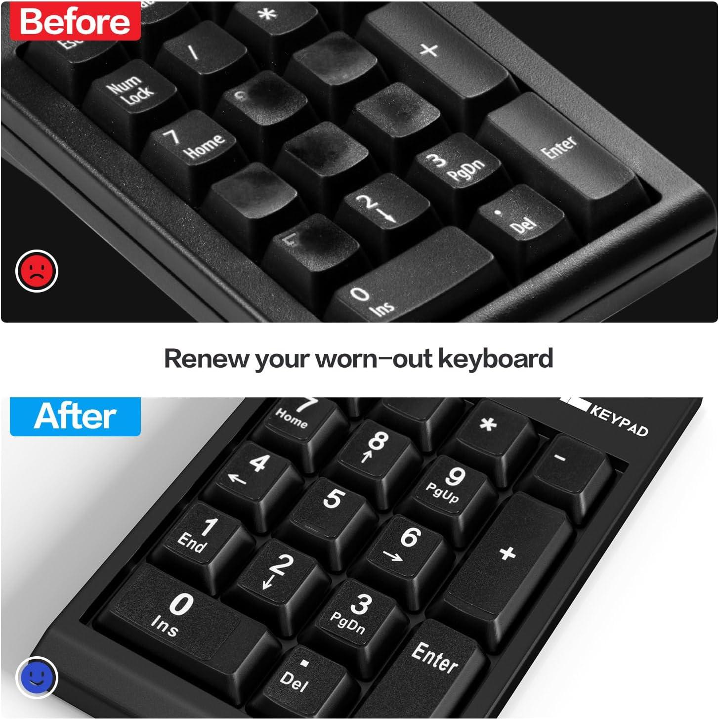 Etiquetas Numéricas para Teclado CaseBuy 2 Piezas Mate