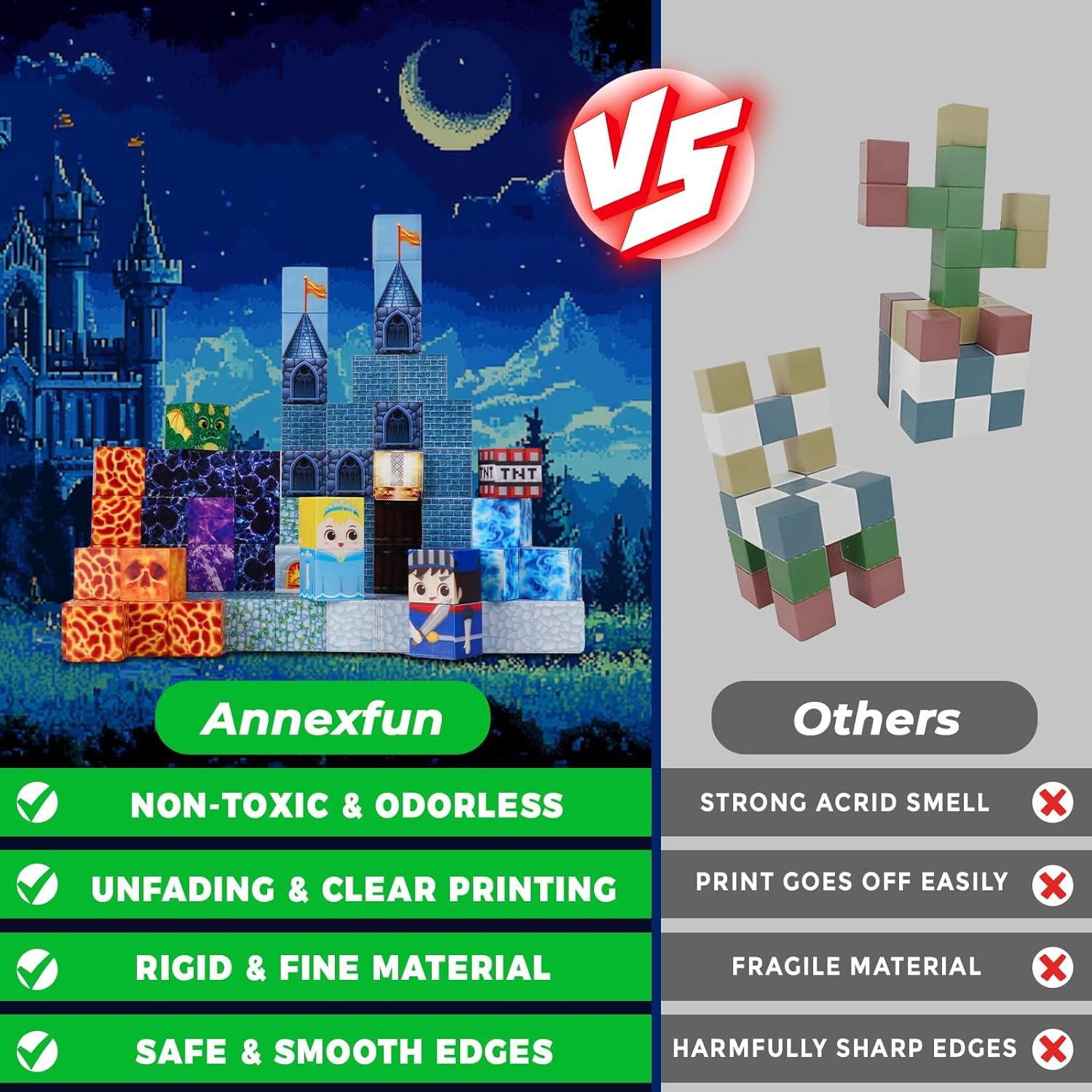 Bloques Magnéticos 100 PCS Castillo Azul Annexfun - Juguetes STEM