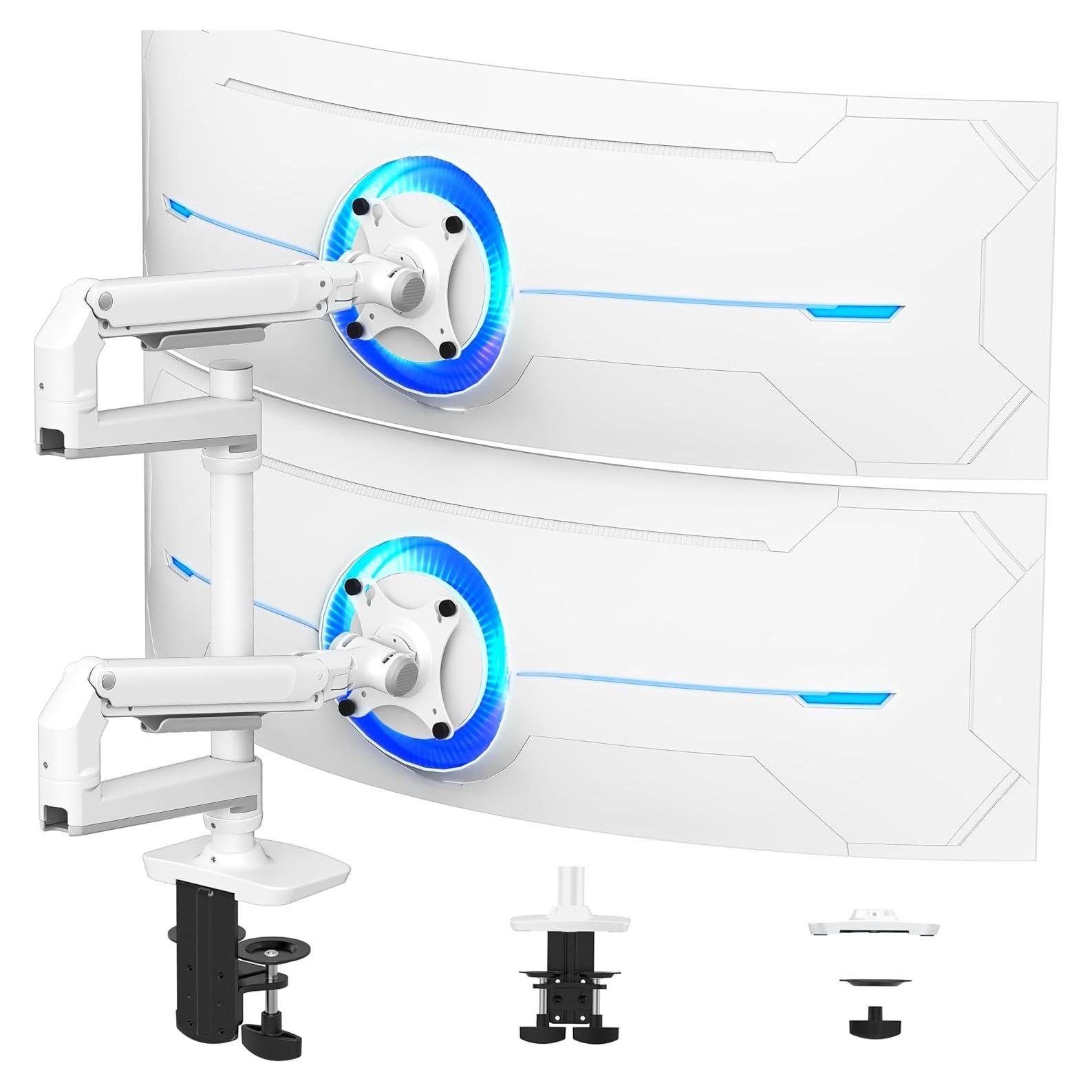 Soporte Doble para Monitor Ergounion 40" 11.34 kg Ajustable