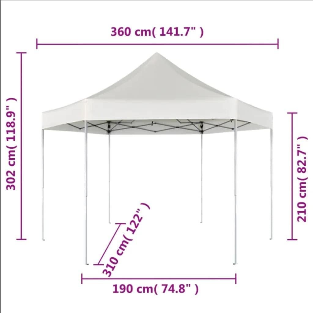 Marquesina Plegable YELWHI Gris 3.6m x 3.1m para Eventos