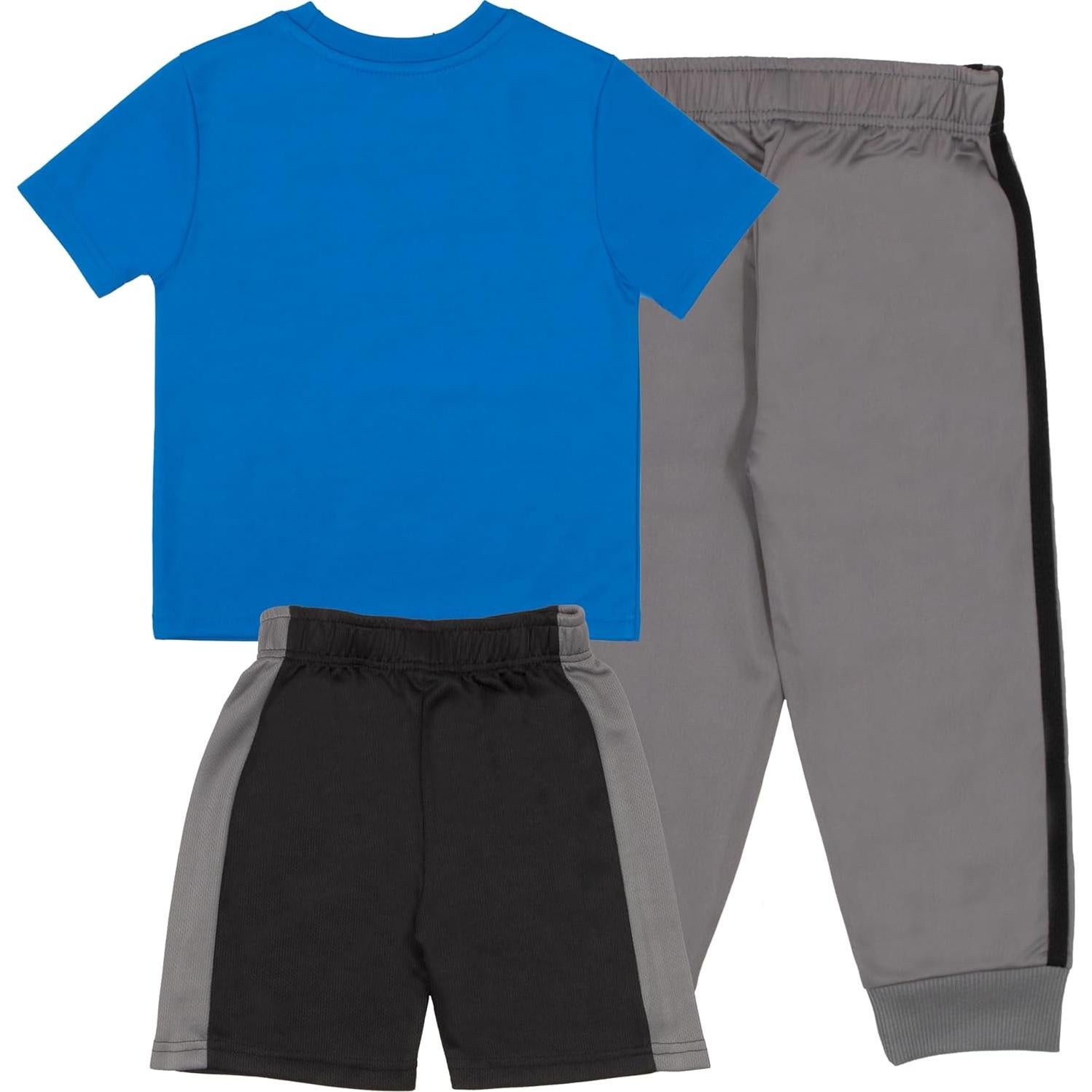 Conjunto de Ropa para Niños TMNT 3 Piezas - Camiseta, Shorts y Jogger