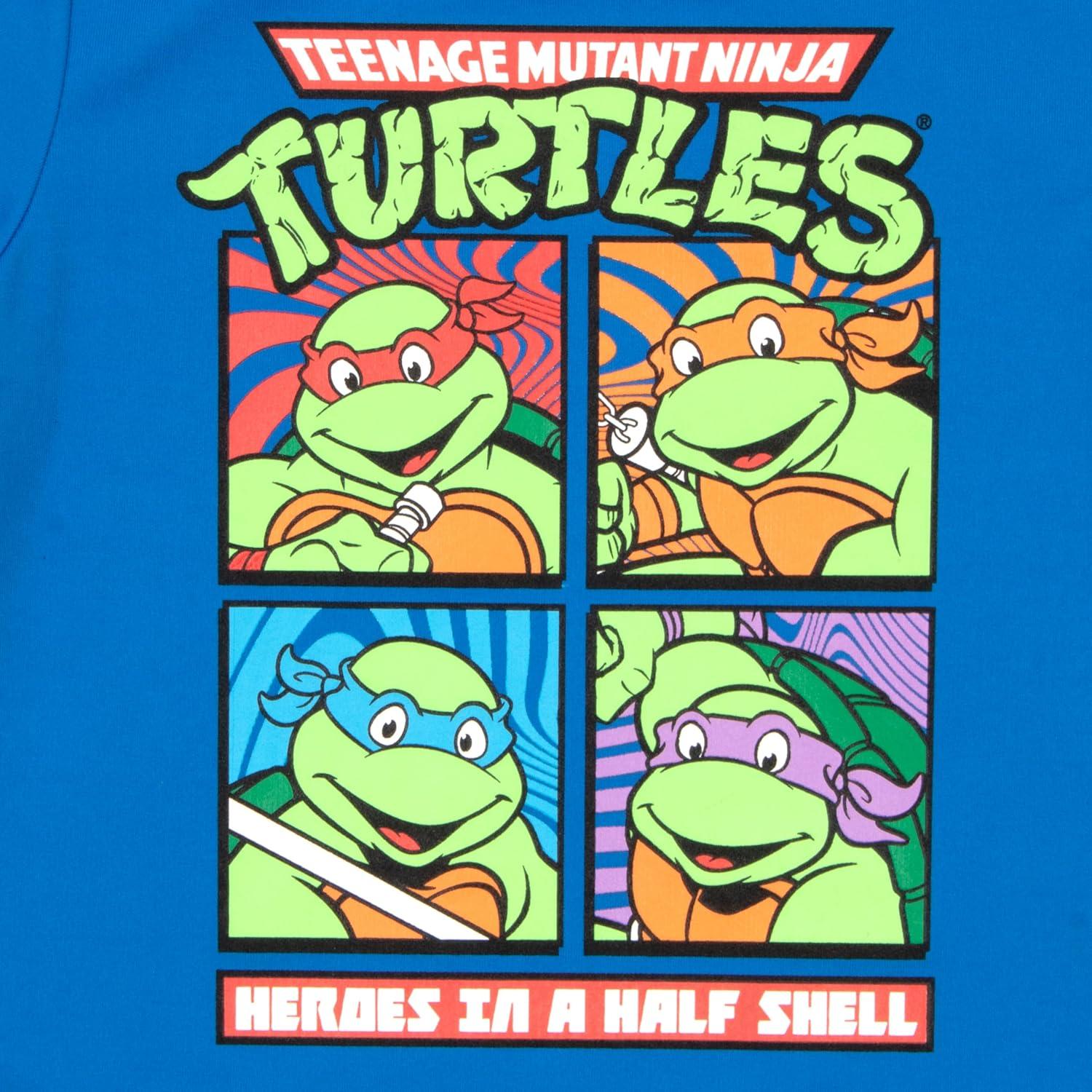 Conjunto de Ropa para Niños TMNT 3 Piezas - Camiseta, Shorts y Jogger