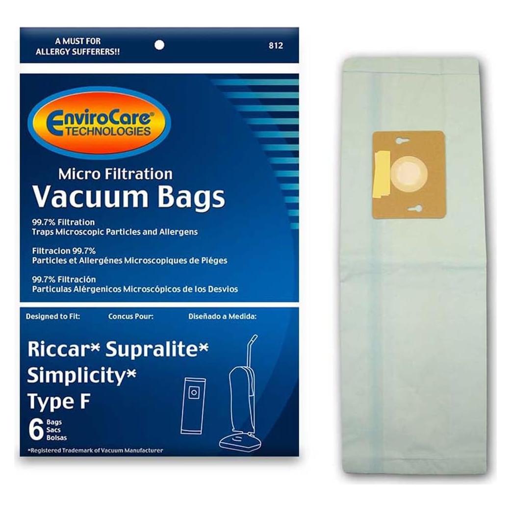 Bolsas de Microfiltración EnviroCare para Aspiradoras Riccar