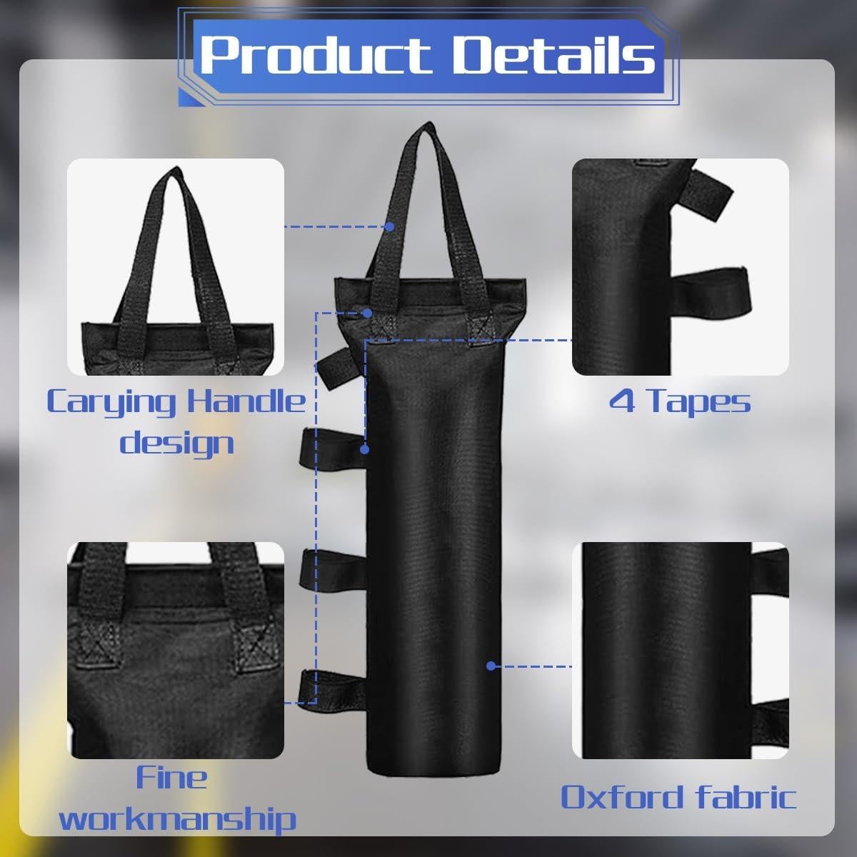 Paquete de 12 bolsas de peso para toldo Voittozege 50.8x20 cm