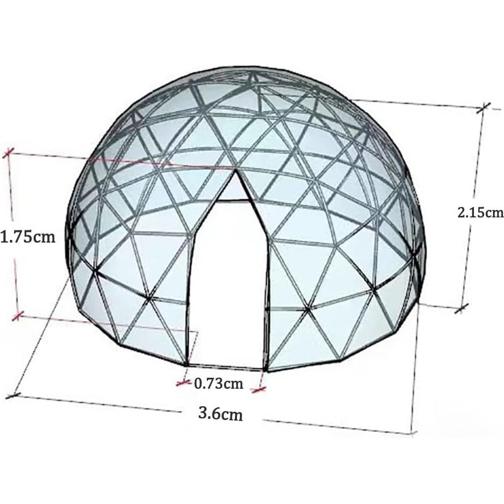 Cúpula de Jardín Burbuja XUXIAO 3.6x2.15m Impermeable
