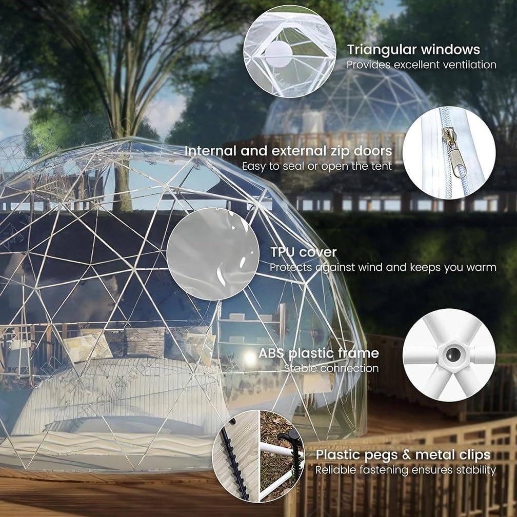 Cúpula de Jardín Burbuja XUXIAO 3.6x2.15m Impermeable