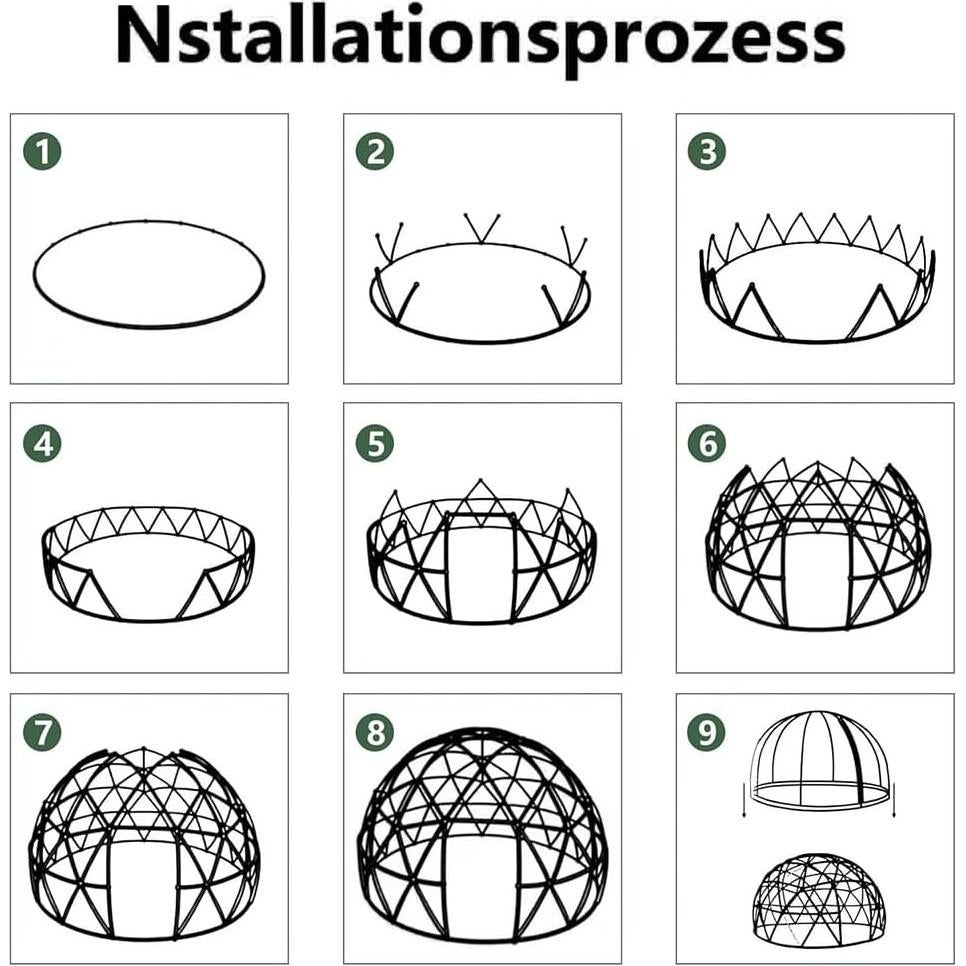 Cúpula de Jardín Burbuja XUXIAO 3.6x2.15m Impermeable