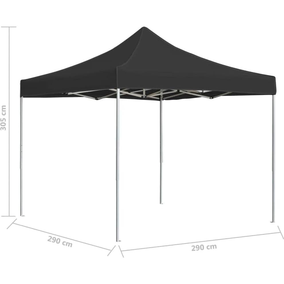 Portable Design, Outdoor Picnic Gazebo Canopy, Party Wedding Tent, Catering Event, Gazebo Beach, Professional Folding Party Tent Aluminium 118.1"x118.1" Anthracite