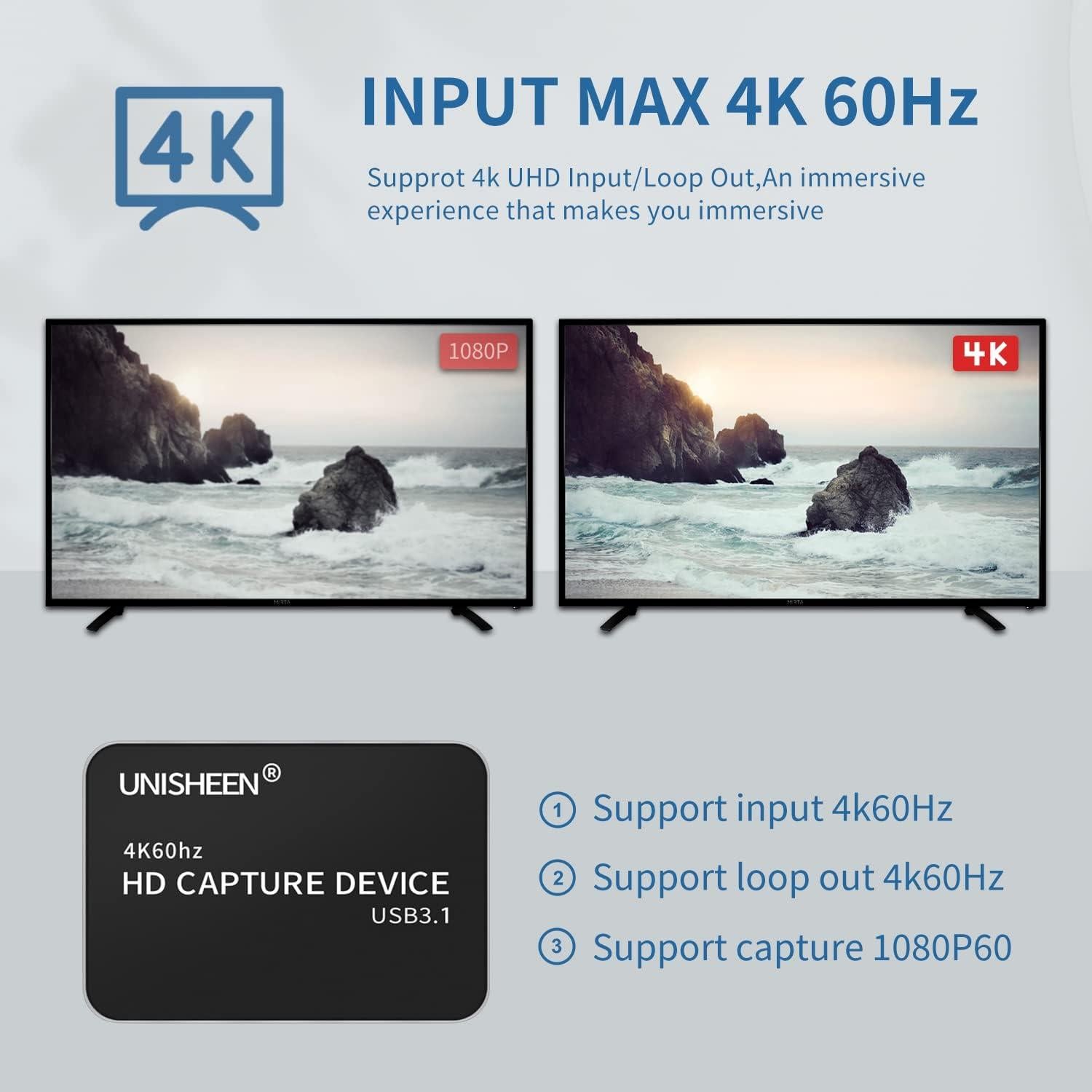 Tarjeta de Captura UNISHEEN UC2500H HDMI 1080P 60fps