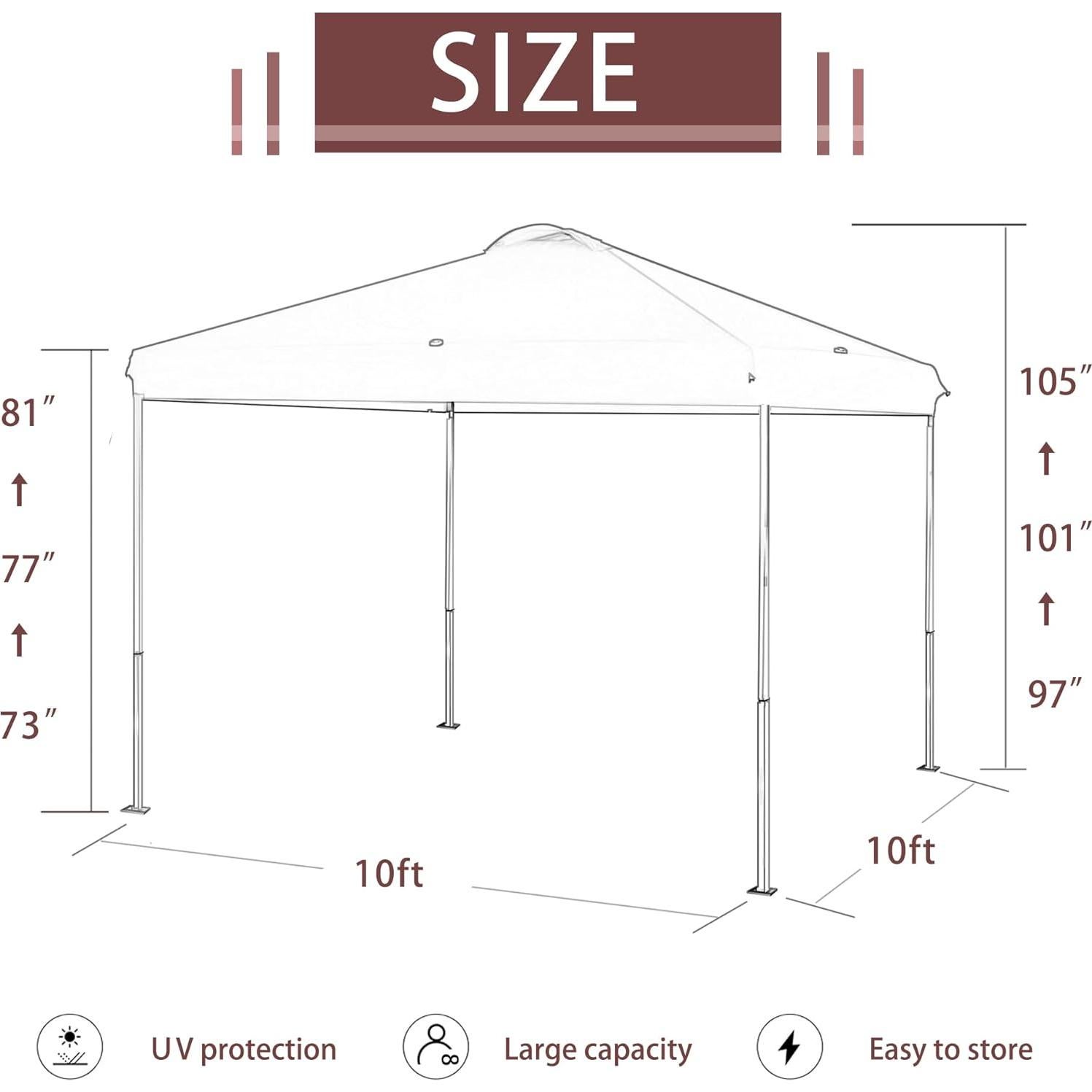 Carpa Plegable 3x3m SLOWSNAIL Negra con Estructura de Acero