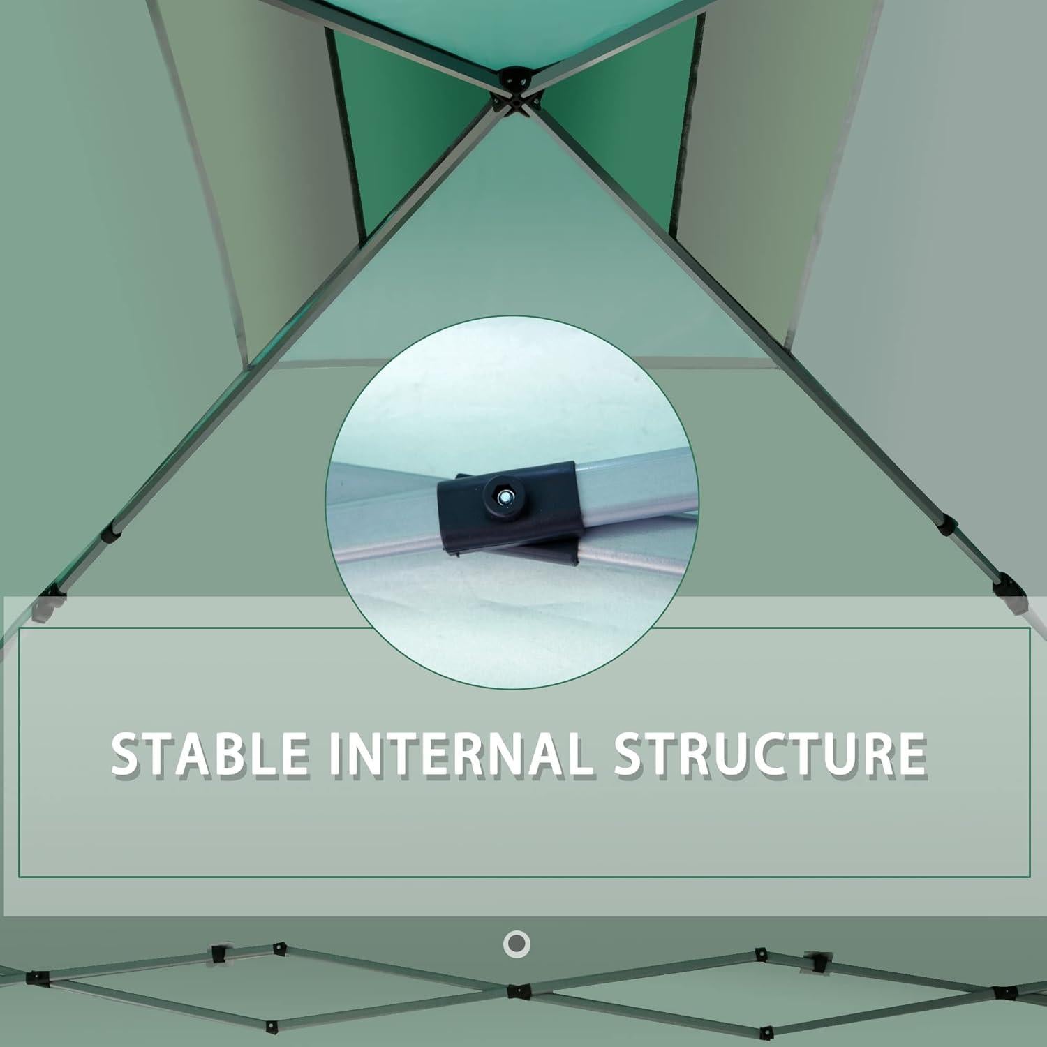 Carpa Plegable 3x3m SLOWSNAIL Negra con Estructura de Acero