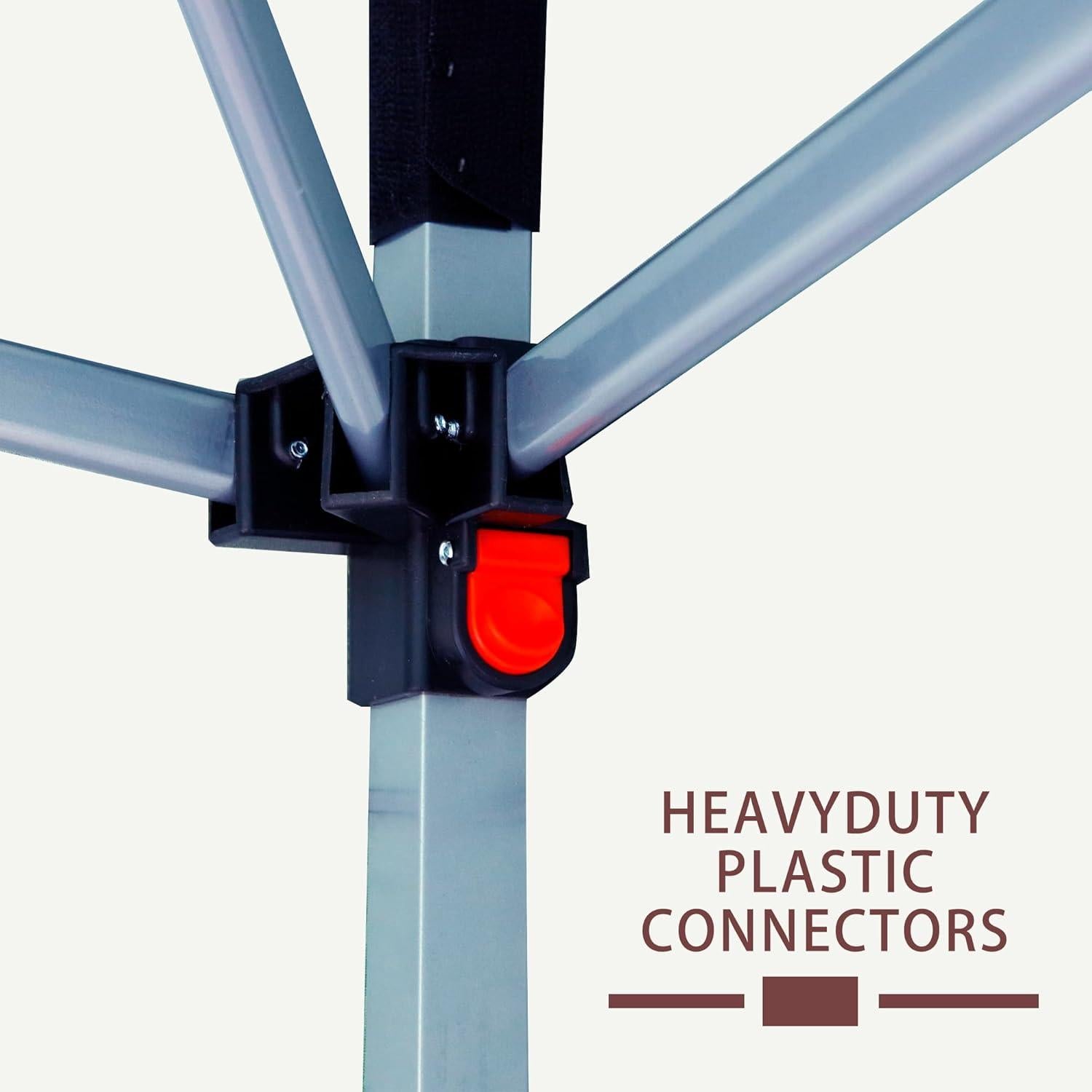 Carpa Plegable 3x3m SLOWSNAIL Negra con Estructura de Acero