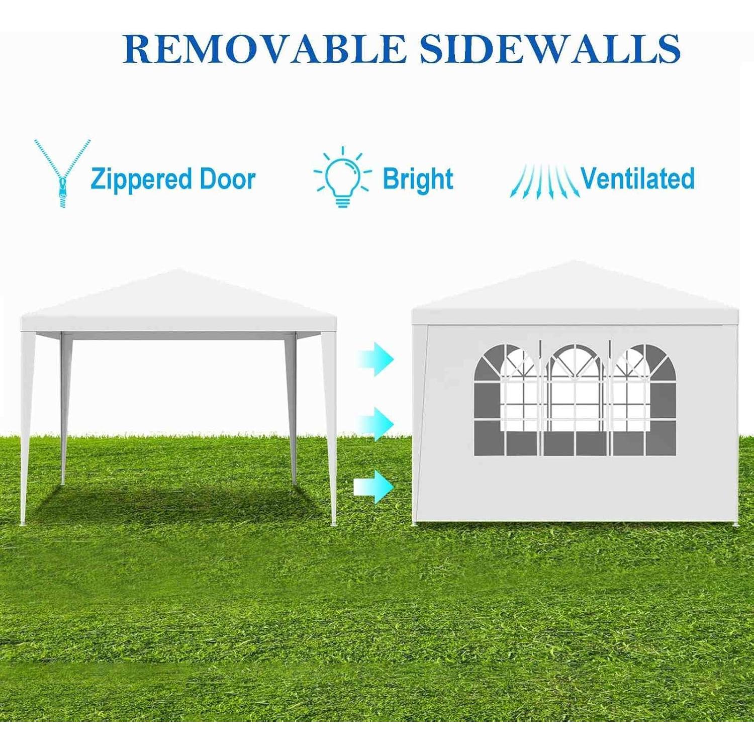 Carpa de Boda 3x3m FRITHJILL con Paredes Desmontables y UV