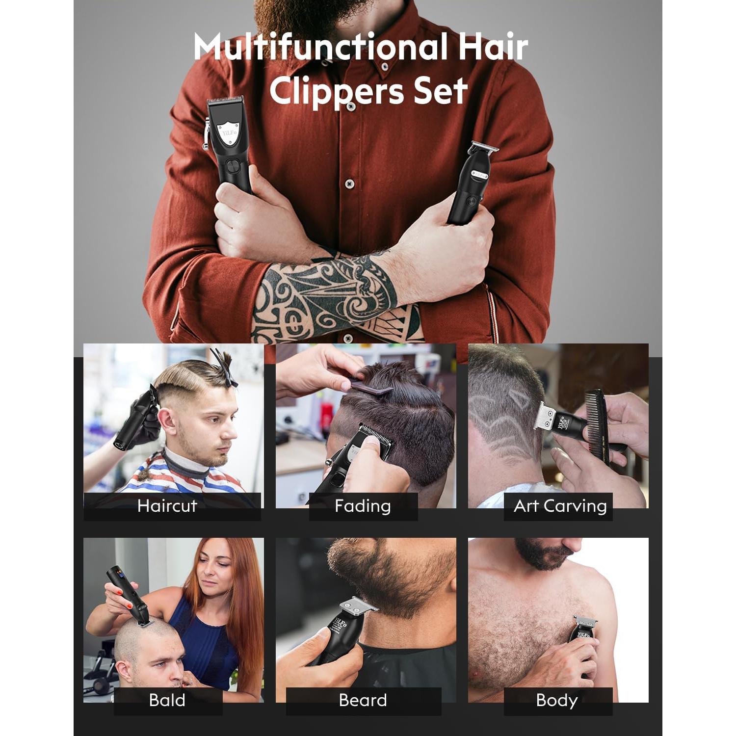 Cortapelos YiLFo JM568 - Profesional Inalámbrico LED