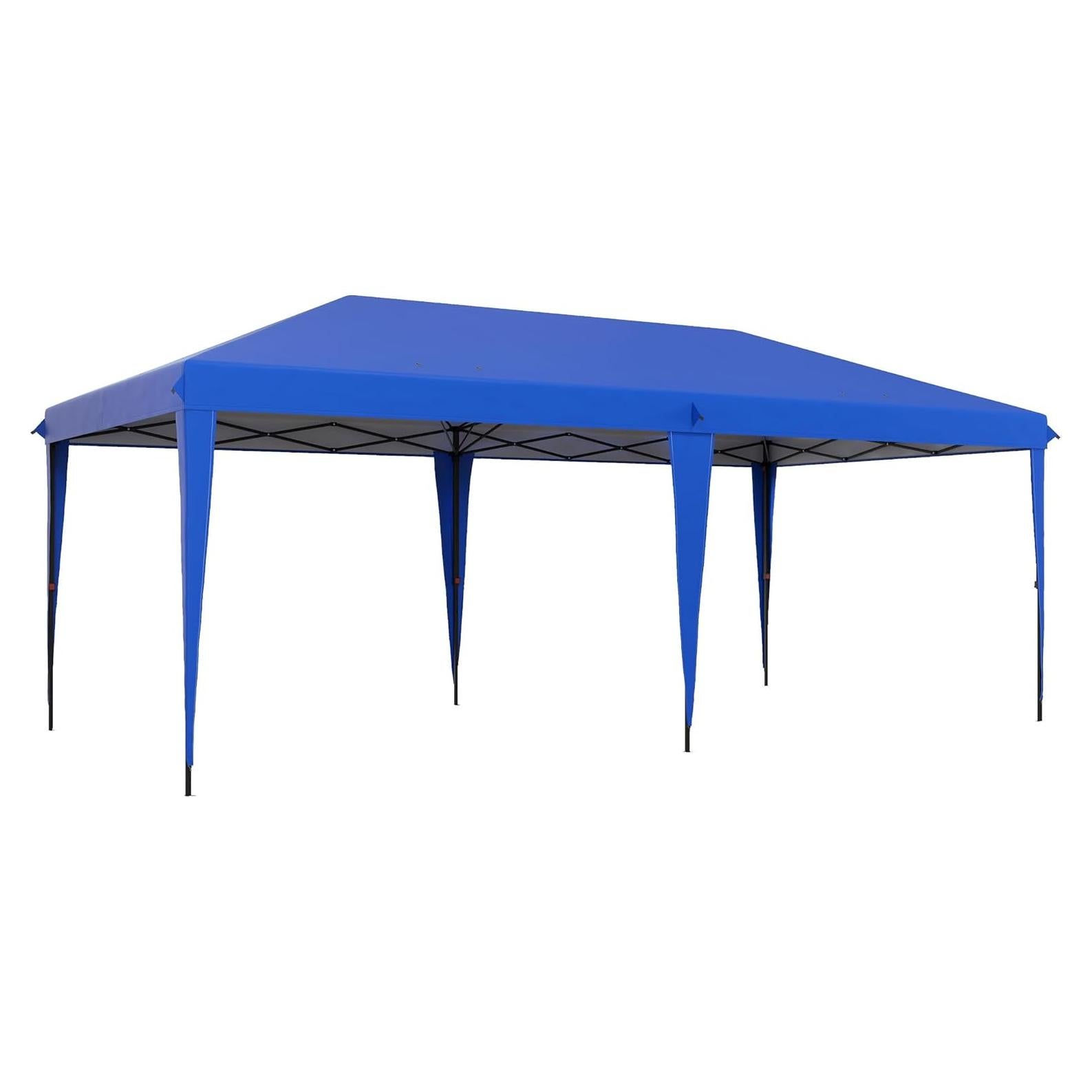 Carpa Plegable QiMaieeUSA 5.85x2.95m Resistente Azul
